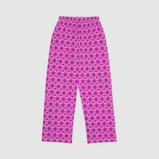 Pink Gingham Heart Lounge Pant