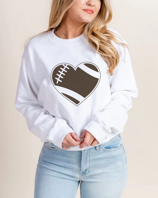 Football Heart Crewneck