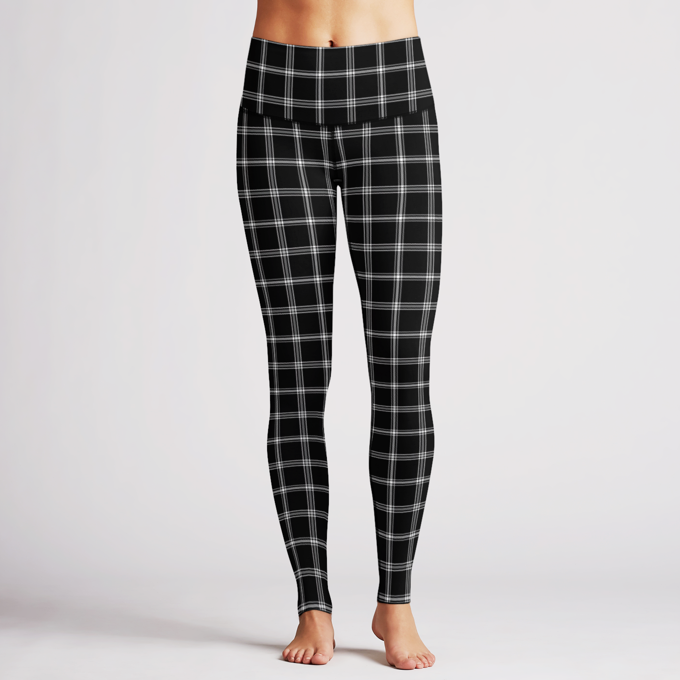 Black and White Plaid Legging