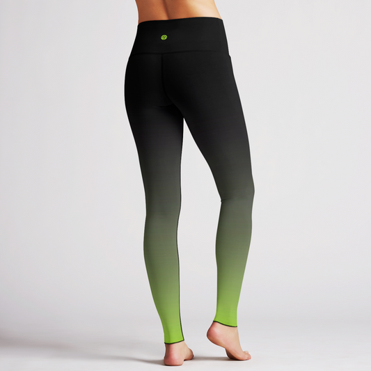 Black to Neon Green Gradient Legging