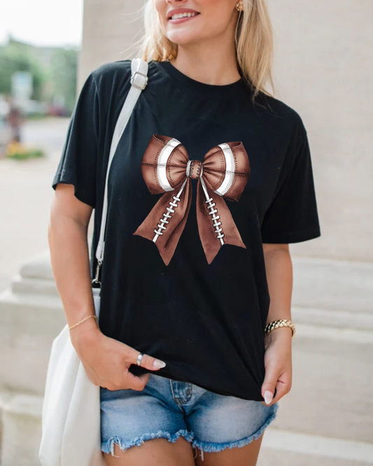 Football Bow T-Shirt