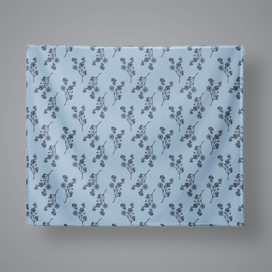 Blue Floral Blanket