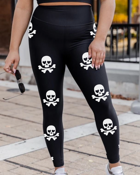 Heart Eyes Crossbones Legging