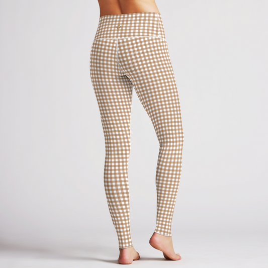 Coffee Gingham Legging