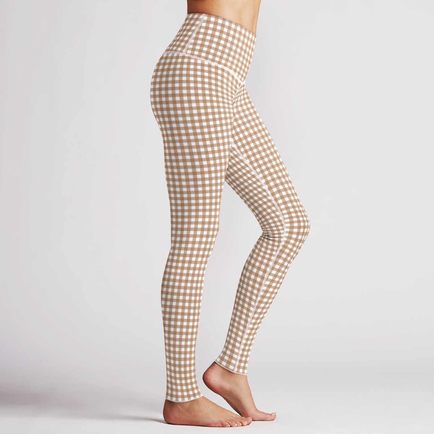 Coffee Gingham Legging